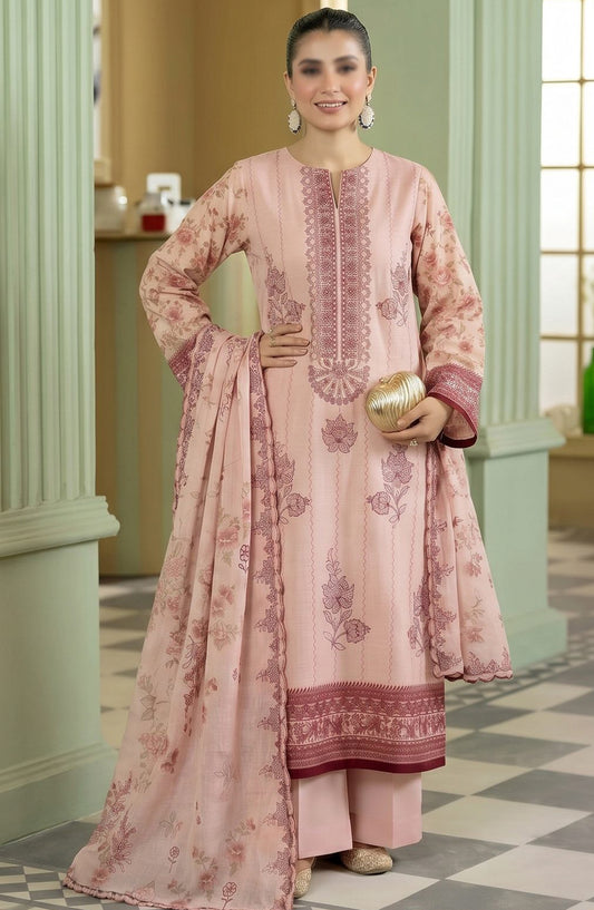 Kayseria by Al Karim Embroidered Lawn Unstitched 3 Piece Suit - D-08 - AK26KYS - Pink - Summer Collection