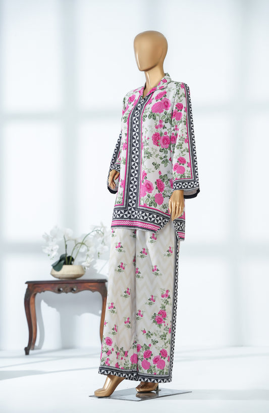 Keran Women by Amna Khadija Digital Printed Swiss Poly Cambric Stitched 2 Piece Suit - KW-01 - AM25WKR - Pink - Casual Collection