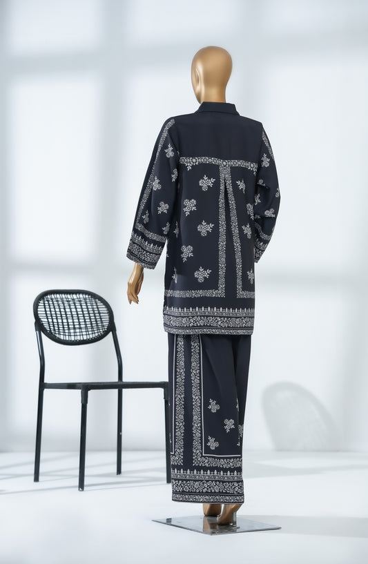 Keran Women by Amna Khadija Digital Printed Swiss Poly Cambric Stitched 2 Piece Suit - KW-03 - AM25WKR - Black - Casual Collection