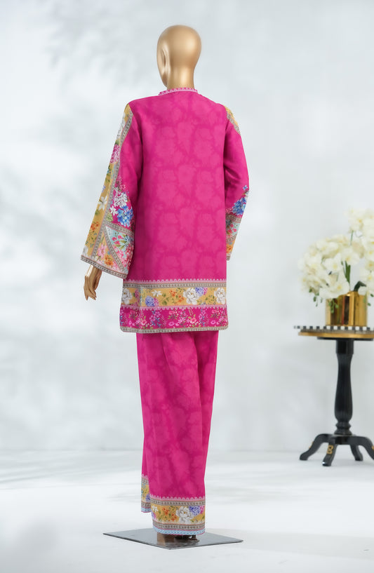 Keran Women by Amna Khadija Digital Printed Swiss Poly Cambric Stitched 2 Piece Suit - KW-04 - AM25WKR - Pink - Casual Collection