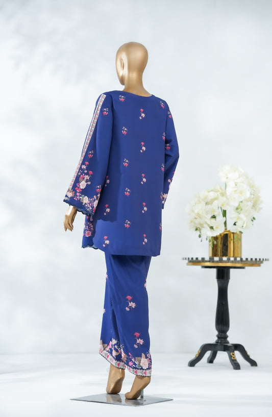 Keran Women by Amna Khadija Digital Printed Swiss Poly Cambric Stitched 2 Piece Suit - KW-05 - AM25WKR - Blue - Casual Collection