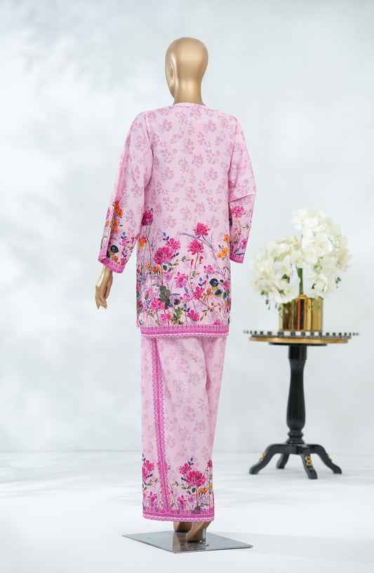 Keran Women by Amna Khadija Digital Printed Swiss Poly Cambric Stitched 2 Piece Suit - KW-06 - AM25WKR - Pink - Casual Collection