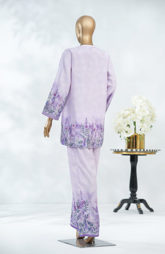 Keran Women by Amna Khadija Digital Printed Swiss Poly Cambric Stitched 2 Piece Suit - KW-07 - AM25WKR - Purple - Casual Collection