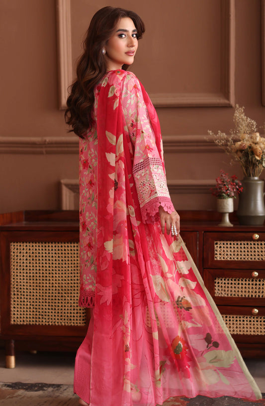 Keyaan by Johra Embroidered Lawn Unstitched 3 Piece Suit - JH-1031 - JH26KY - Pink - Summer Collection