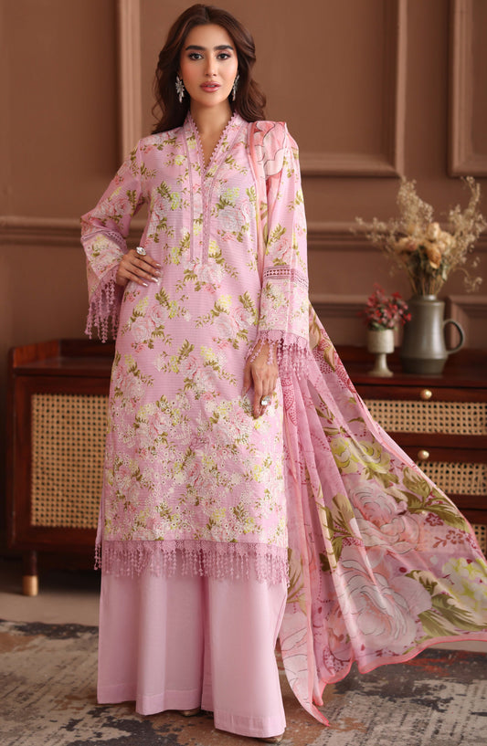 Keyaan by Johra Embroidered Lawn Unstitched 3 Piece Suit - JH-1030 - JH26KY - Pink - Summer Collection