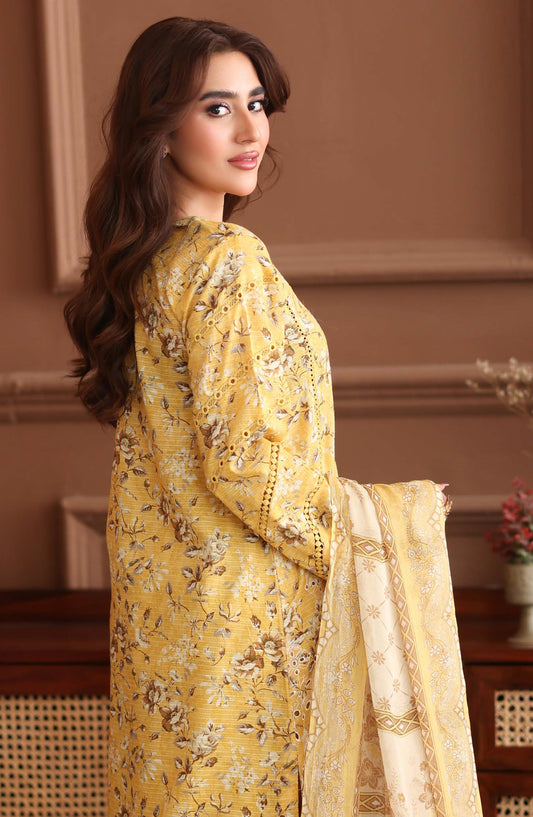 Keyaan by Johra Embroidered Lawn Unstitched 3 Piece Suit - JH-1027 - JH26KY - Yellow - Summer Collection