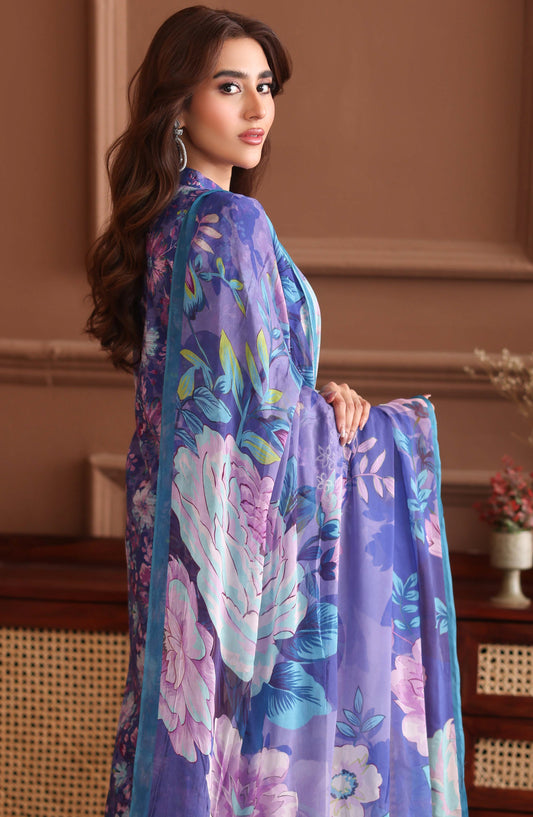 Keyaan by Johra Embroidered Lawn Unstitched 3 Piece Suit - JH-1026 - JH26KY - Blue - Summer Collection