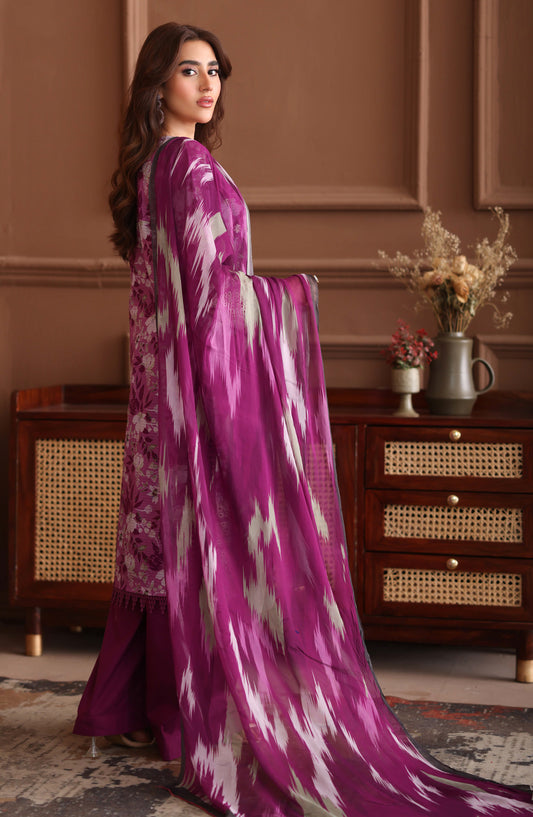 Keyaan by Johra Embroidered Lawn Unstitched 3 Piece Suit - JH-1024 - JH26KY - Purple - Summer Collection