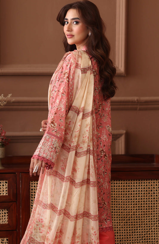 Keyaan by Johra Embroidered Lawn Unstitched 3 Piece Suit - JH-1023 - JH26KY - Pink - Summer Collection