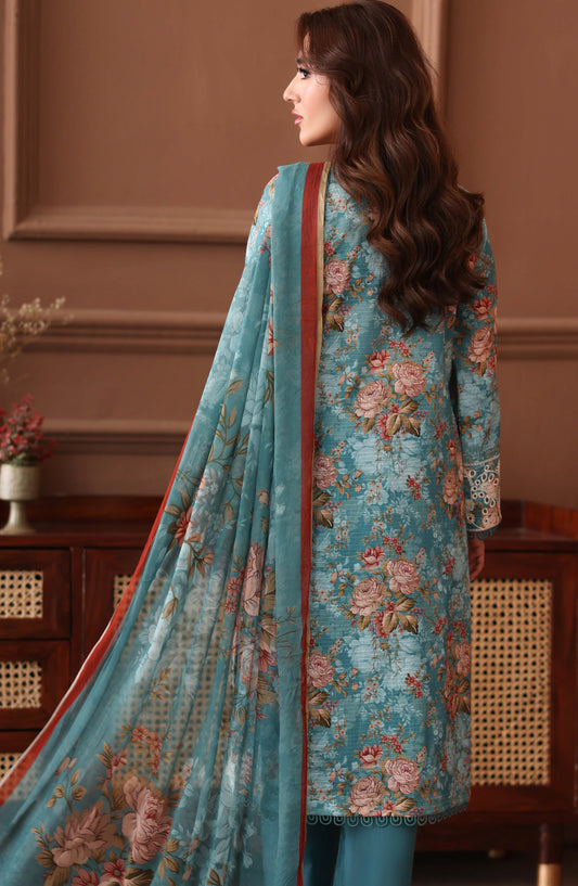 Keyaan by Johra Embroidered Lawn Unstitched 3 Piece Suit - JH-1022 - JH26KY - Blue - Summer Collection