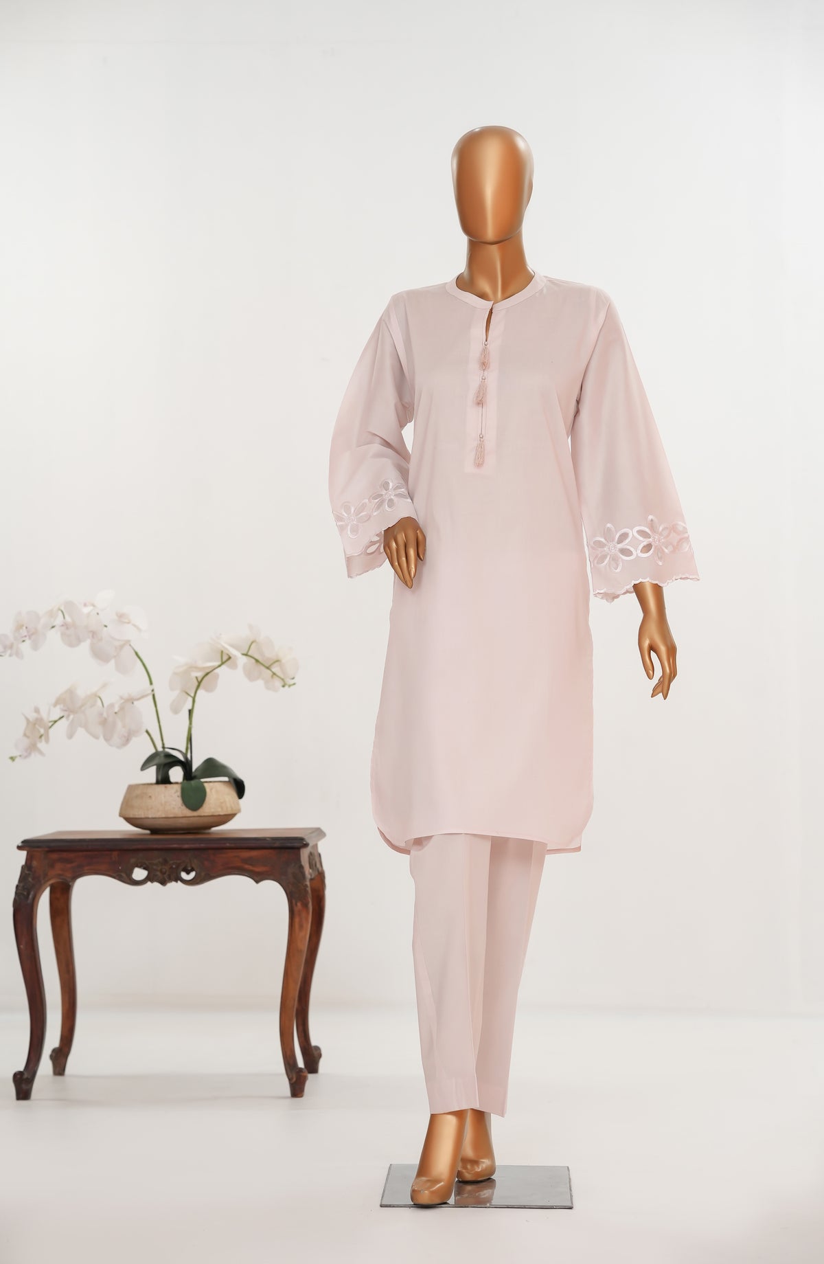 Khait Pret by Amna Khadija Embroidered Cotton Stitched 2 Piece Co ord Set - AKKP-06 - AM25KHAI - Pink - Casual Collection