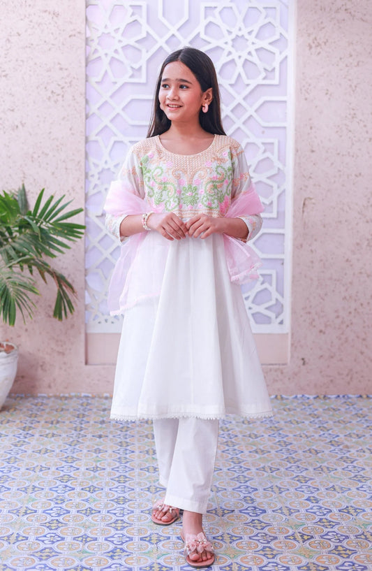 White Short Frok-KST 039