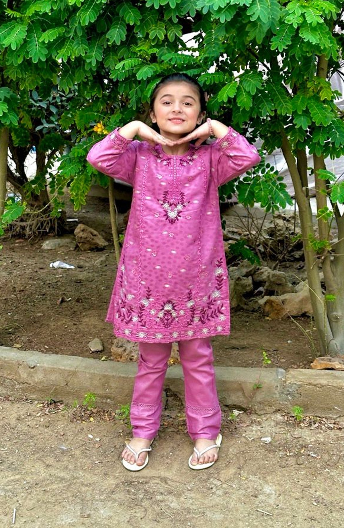 Fuchsia Pink 2 Pcs Suit KST 091