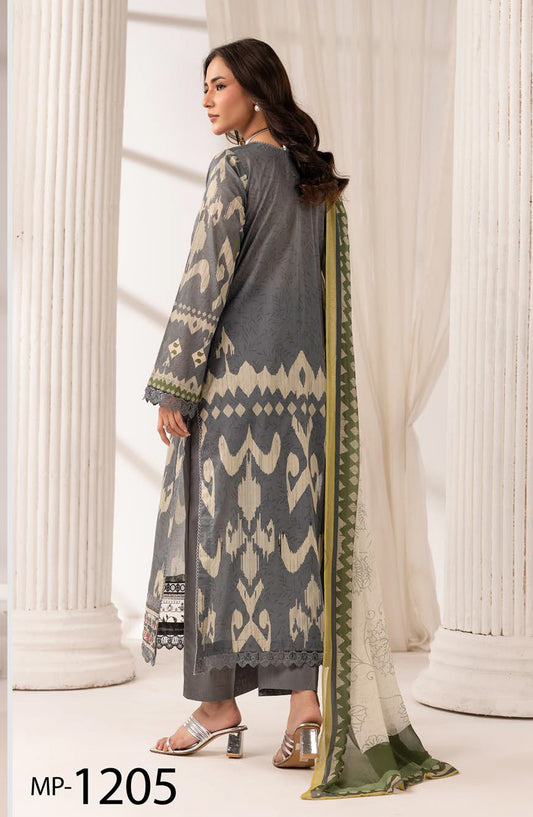 Khoobsurat by Al Karim Embroidered Lawn Unstitched 3 Piece Suit - MP-1205 - AK26KHB - Blue - Summer Collection