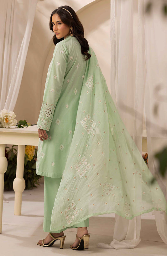 Khoobsurat by Al Karim Embroidered Lawn Unstitched 3 Piece Suit - LS-610 - AK26LW - Green - Summer Collection