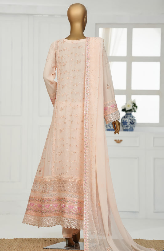 Khwabeeda by Maria Fabrics Embroidered Chiffon Stitched 3 Piece Suit - Layaan - MRF25KH - Pink - Formals Collection