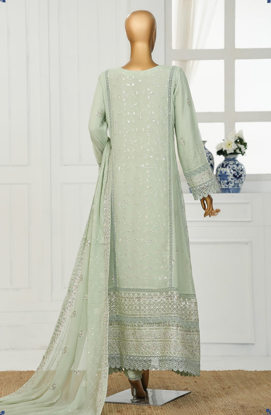 Khwabeeda by Maria Fabrics Embroidered Chiffon Stitched 3 Piece Suit - Shahira - MRF25KH - Green - Formals Collection