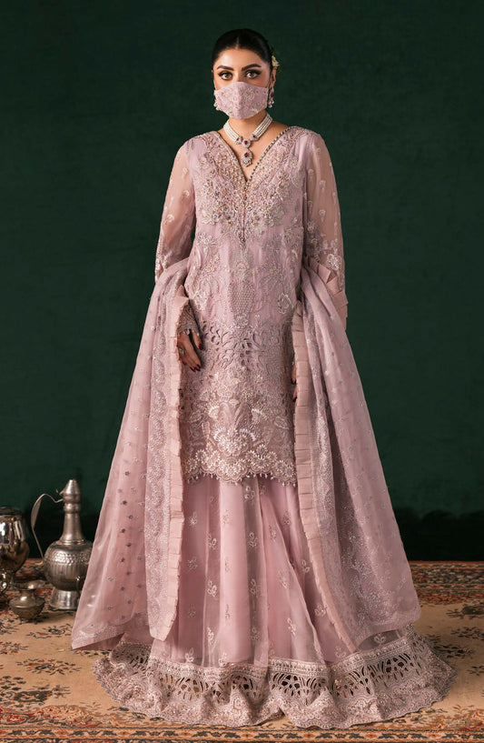 Kohinoor by Flossie Embroidered Luxury Chiffon Unstitched 3 Piece Suit - KOH-08 - FLS25KHN - Purple - Luxury Collection