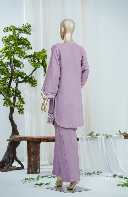 Korah Thread by Amna Khadija Embroidered Lawn Stitched 2 Piece Co-ords Set - AKKT-02 - AM26AKKT - Lilac - Summer Collection