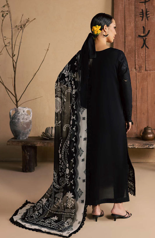 Koyal by Nureh Embroidered Lawn Unstitched 3 Piece Suit - NE-269 - NL26KOB - Black - Summer Collection