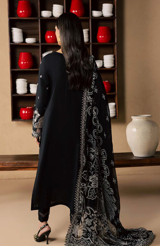 Koyal by Nureh Embroidered Lawn Unstitched 3 Piece Suit - NE-267 - NL26KOB - Black - Summer Collection