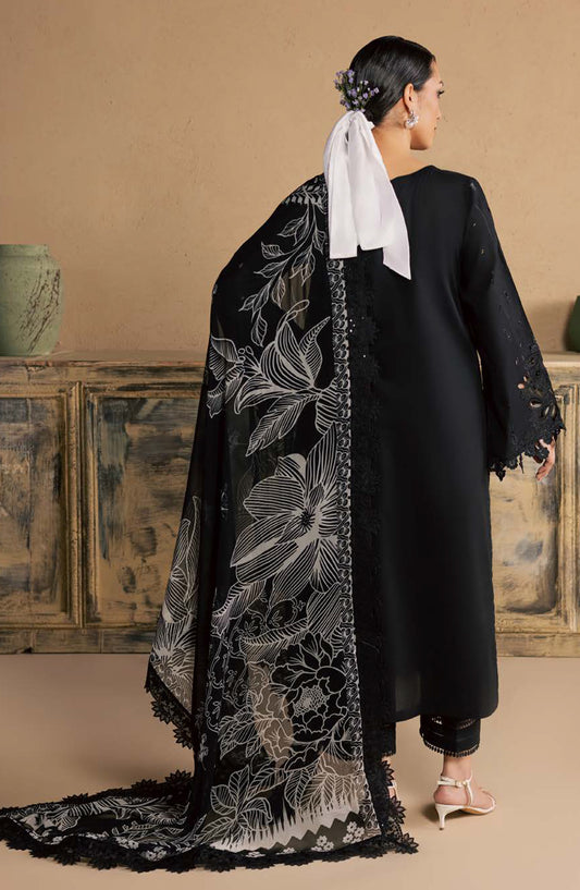 Koyal by Nureh Embroidered Lawn Unstitched 3 Piece Suit - NE-266 - NL26KOB - Black - Summer Collection