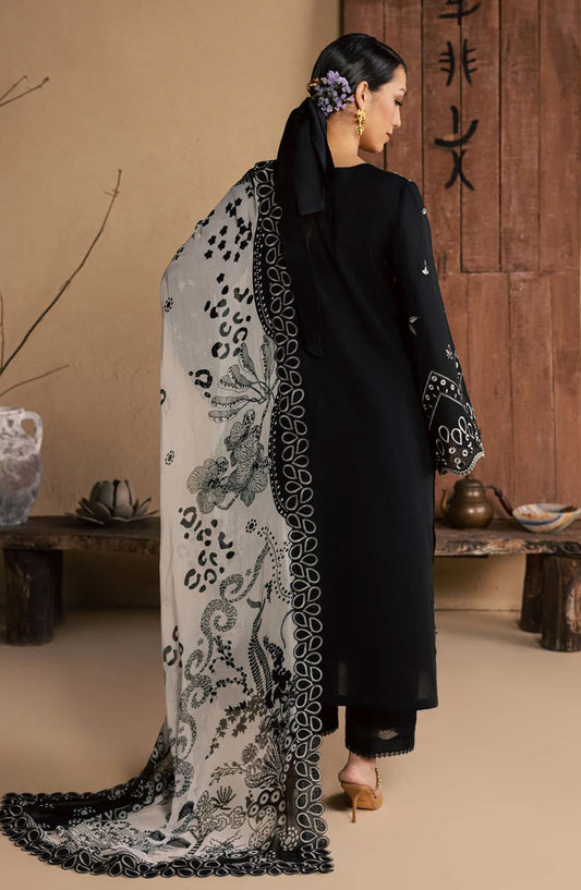 Koyal by Nureh Embroidered Lawn Unstitched 3 Piece Suit - NE-265 - NL26KOB - Black - Summer Collection