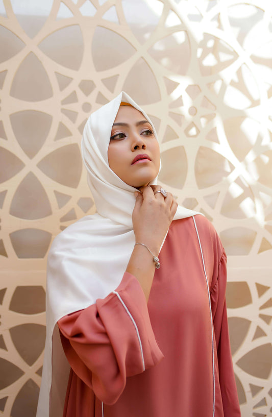 La Khilaba Daily Wear Printed High Quality Georgette - Rust Charm - LKH25DWA - Abaya Collection