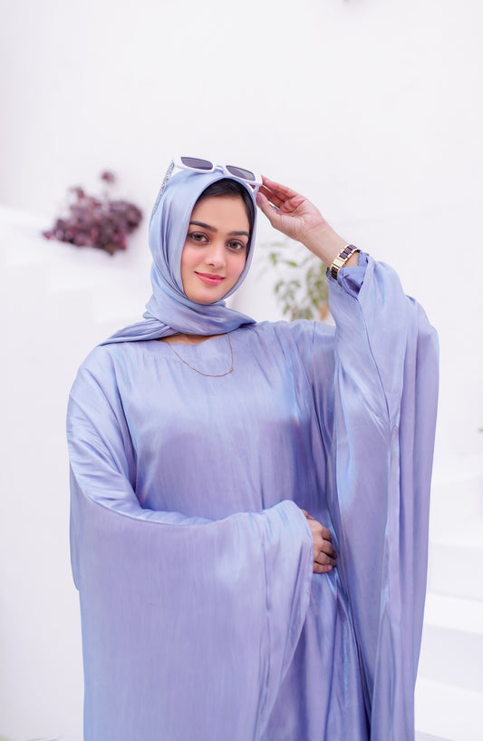 La Khilaba Festive Wear Printed Lava Silk - Lustrous Kaftan Set Abaya - LKH25FSW - Abaya Collection