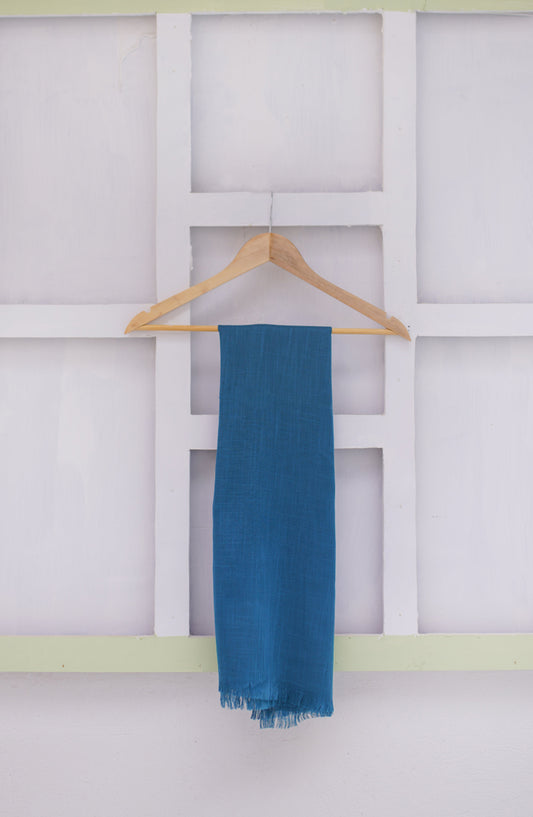 La Khilaba Printed Turkish Lawn Women Scarfs - 23 Teal Blue - LKH25SC - Hijabs Collection