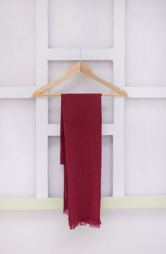 La Khilaba Printed Turkish Lawn Women Scarfs - 21 Maroon - LKH25SC - Hijabs Collection