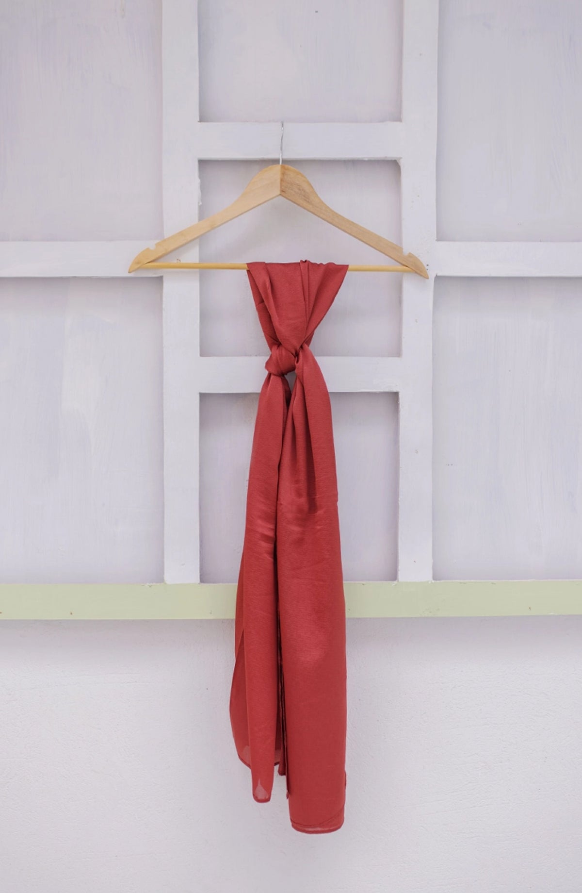 La Khilaba Printed Self Silk Women Scarfs - 15 Silk Rust - LKH25SC - Hijabs Collection