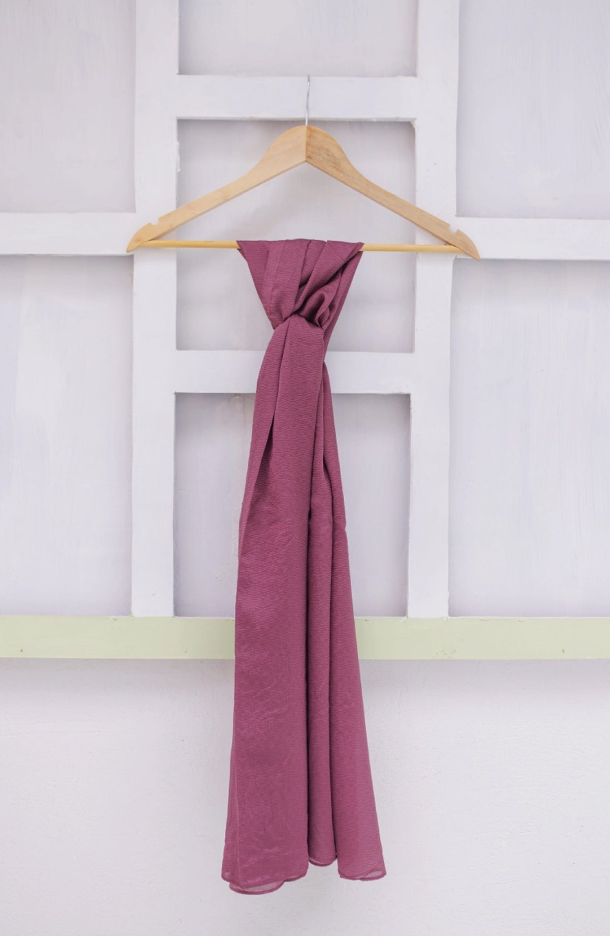 La Khilaba Printed Self Silk Women Scarfs - 14 Plum Lavender - LKH25SC - Hijabs Collection