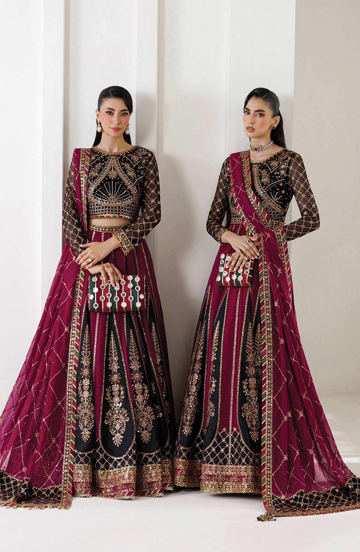 La Ruhe by Alizeh Embroidered Chiffon Unstitched 3 Piece Suit - 04 Nevra - ALZ26LRH - Black - Festive Collection