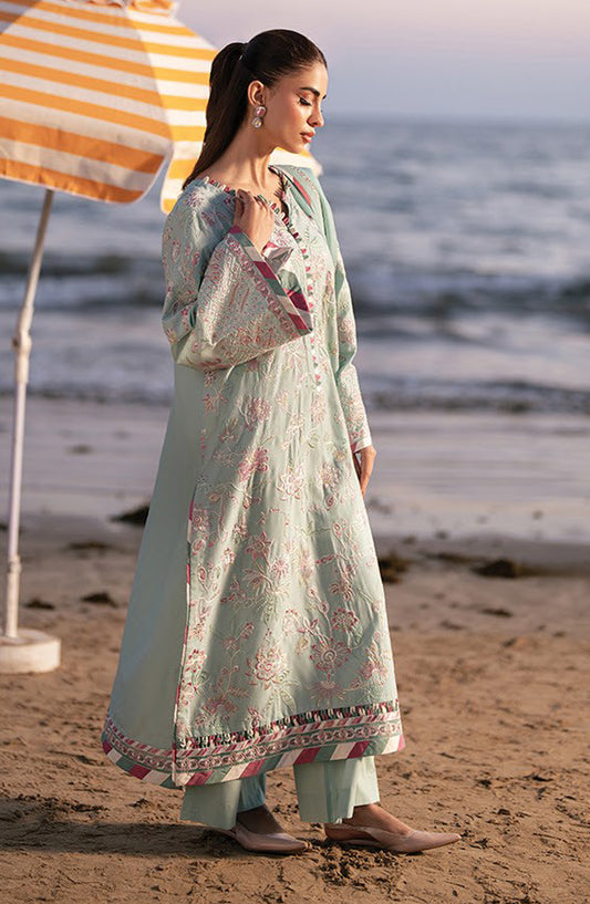 Layana by Xenia Embroidered Lawn Unstitched 3 Piece Suit - D-08 DAHR - XF26LY - Green - Summer Collection
