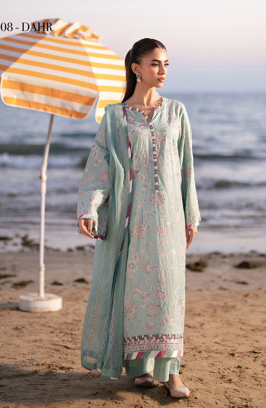 Layana by Xenia Embroidered Lawn Unstitched 3 Piece Suit - D-08 DAHR - XF26LY - Green - Summer Collection