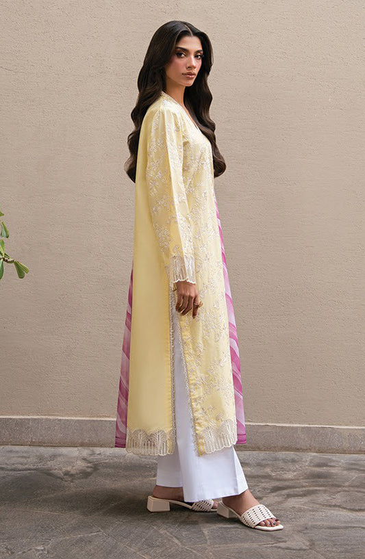 Layana by Xenia Embroidered Lawn Unstitched 3 Piece Suit - D-05 SOLEIL - XF26LY - Yellow - Summer Collection