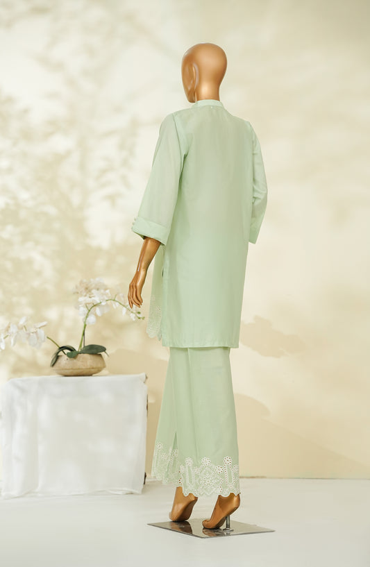 Lazuli Story Stitch by Amna Khadija Embroidered Cotton Stitched 2 Co-ords - AKLS-06 - AM26AKLSM - Green - Casual Collection