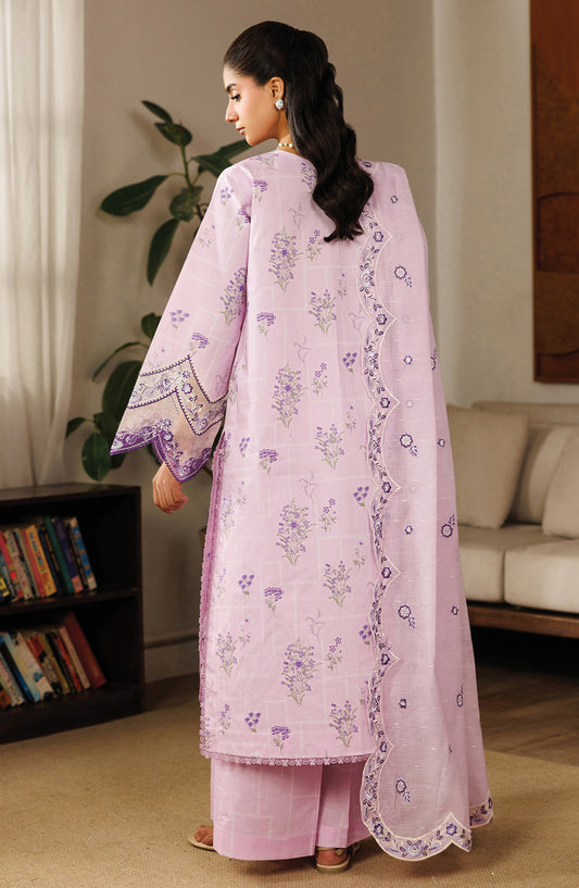 Leila by Mahnur Embroidered Lawn Unstitched 3 Piece Suit - L-09 - MH26LE - Purple - Summer Collection