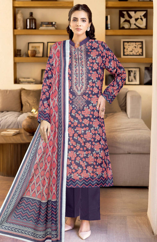 Limra by Johra Printed Lawn Unstitched 3 Piece Suit - JW-1418 - JH25LIMR - Pink - Casual Collection