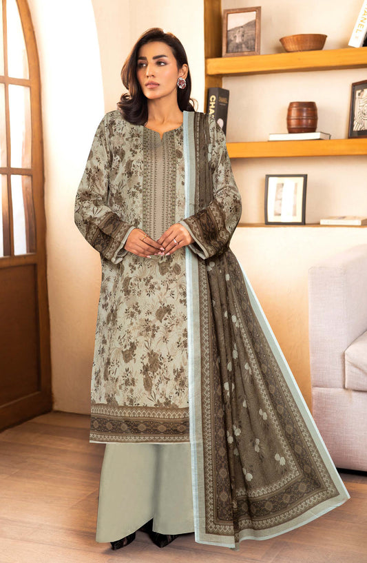 Limra by Johra Printed Lawn Unstitched 3 Piece Suit - JW-1417 - JH25LIMR - Green - Casual Collection