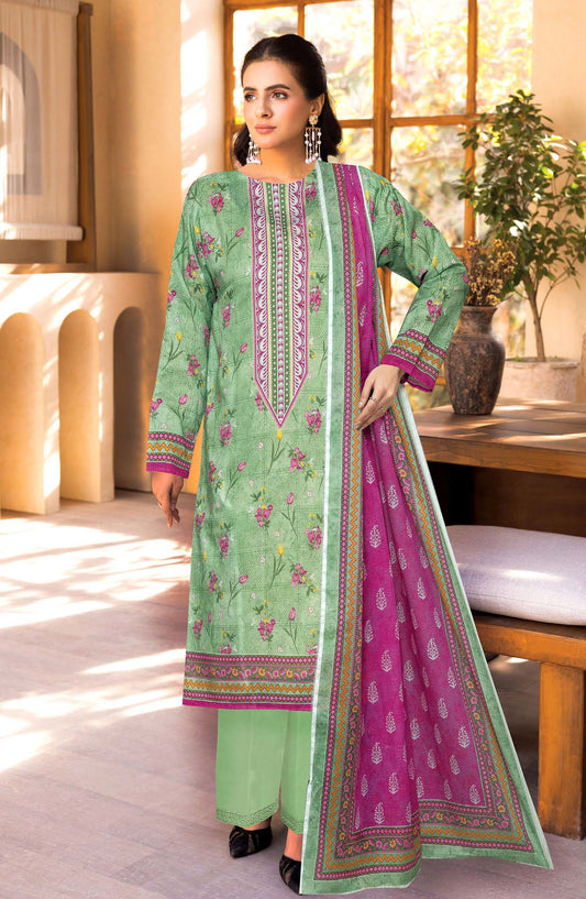 Limra by Johra Printed Lawn Unstitched 3 Piece Suit - JW-1416 - JH25LIMR - Green - Casual Collection
