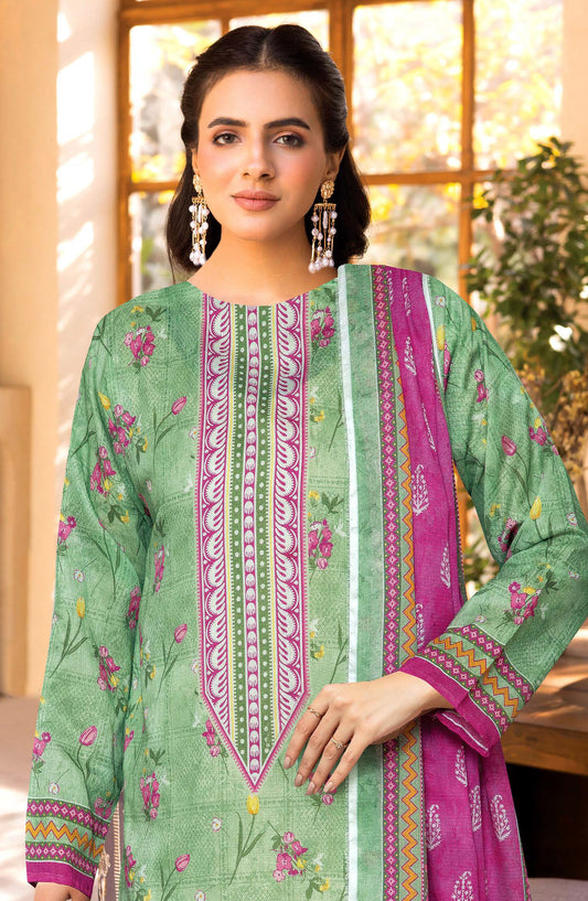 Limra by Johra Printed Lawn Unstitched 3 Piece Suit - JW-1416 - JH25LIMR - Green - Casual Collection