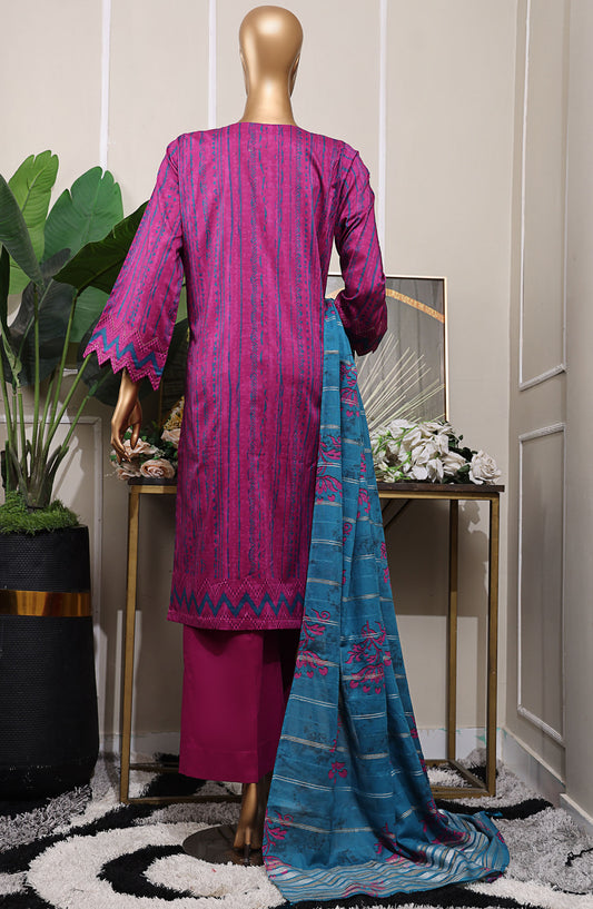 Mahee by HZ Textile Embroidered Cotton Lawn Unstitched 3 Piece Suit - HZ25MHE2 - MEJ-1257 - Pink - Summer Collection