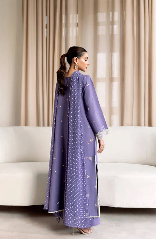 Magnolia Garden by Manara Embroidered Lawn Unstitched 3 Piece Suit - ORCHID - MNR25MG - Purple - Summer Collection