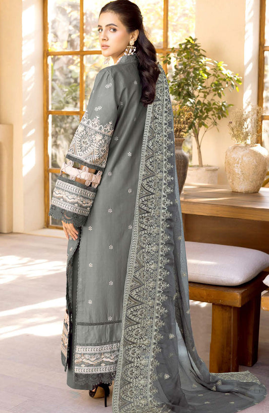 Maheer by Johra Embroidered Lawn Unstitched 3 Piece Suit - JH-757 - JH25MHR - Grey - Summer Collection