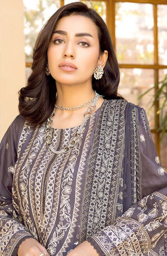 Maheer by Johra Embroidered Lawn Unstitched 3 Piece Suit - JH-755 - JH25MHR - Purple - Summer Collection