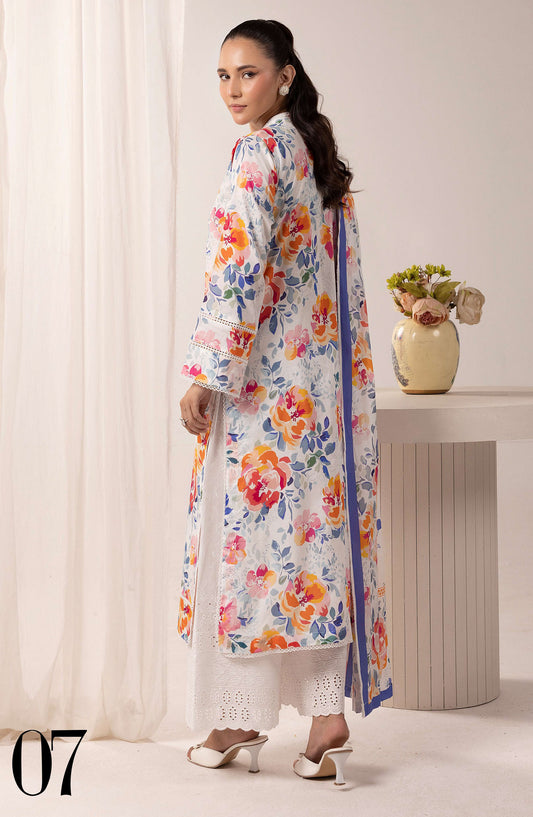 Mahee's by Riaz Arts Embroidered Lawn Unstitched 3 Piece Suit - Design-07 - RA25PRM - Multi - Summer Collection