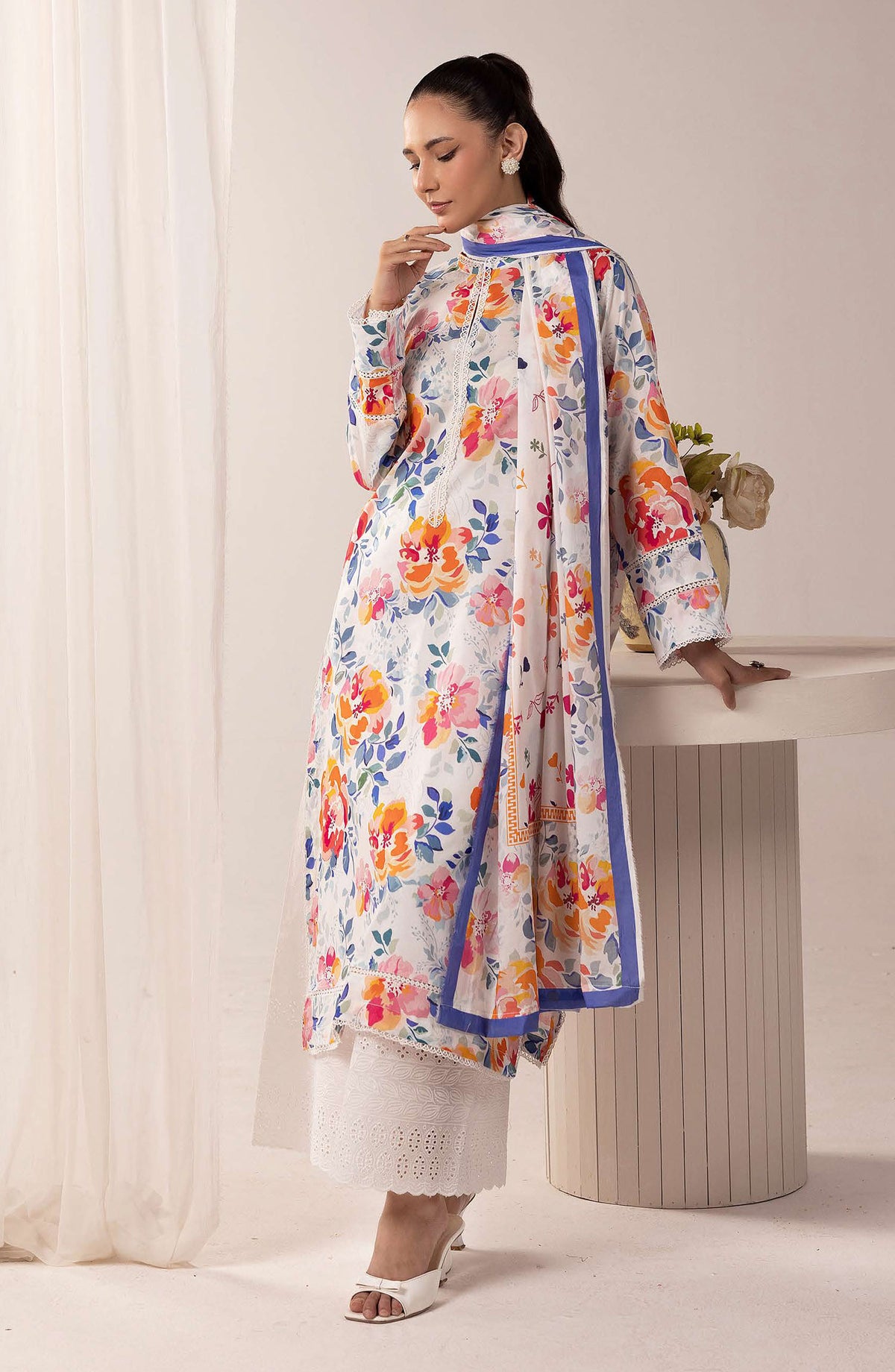 Mahee's by Riaz Arts Embroidered Lawn Unstitched 3 Piece Suit - Design-07 - RA25PRM - Multi - Summer Collection
