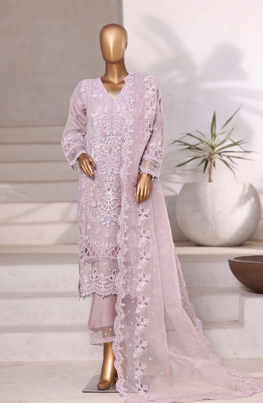 Mahpara by Sadabahar Embroidered Organza Stitched 3 Piece Suit - Design-02 - SBD25PARA - Purple - Festive Fotrmals Collection